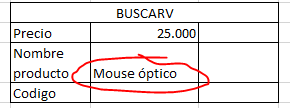 imagen de paso a paso para crear la formula buscarv en excel resultado final